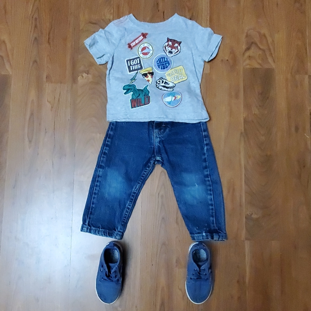 18-24 Boys outfit & shoes (7T)
